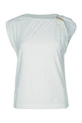Women's Melody Knit Tank Top White Cotton Tops