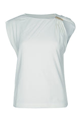 Women's Melody Knit Tank Top White Cotton Tops