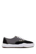 Men's Two-Tone Canvas Sneakers Blkgry