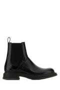 Men's Upper Boots Black Leather