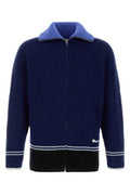 Men's Virgin Wool Blend Cardigan Navy Cashmere