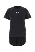 Women's Shirt Dress Black Cotton