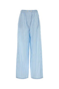 Women's Embroidered Silk Pyjama Trousers Blue Trochusniloticus