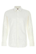 Men's Shirt White Cotton Nylon Elastane