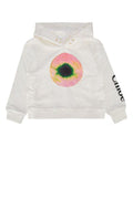 Boys' Graphic Eye Print Cotton Sweatshirt White Sweater