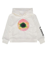 Boys' Graphic Eye Print Cotton Sweatshirt White Sweater
