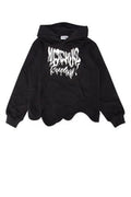 Boys' Logo-Print Hoodie Sweatshirt Black Cotton Sweater