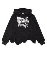Boys' Logo-Print Hoodie Sweatshirt Black Cotton Sweater