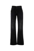Women's City Straight Jeans Black Cotton