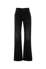 Women's City Straight Jeans Black Cotton