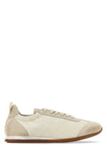 Women's Ivory Canvas And Suede Sneakers Offwhite