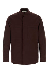 Men's Stretch Cotton Jacket Brown Elastane