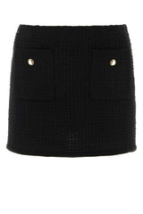 Women's Boucle Mini Skirt Black