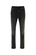 Men's Tasche Jeans Black Cotton Elastane