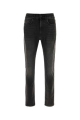 Men's Tasche Jeans Black Cotton Elastane