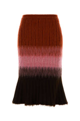 Women's Wool Skirt Rust Mohair Nylon