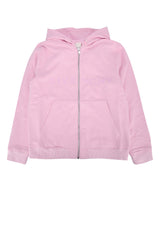 Boys' Cotton-Blend Hooded Cardigan Pink Polyester