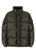 Men's Recycled Polyamide Quilted Down Jacket Green Recycledpolyamide