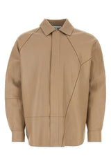 Men's Leather Jacket Beige Lamb