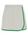 Women's Contrast-Trim A-Line Skirt White Polyester