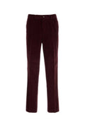 Men's Corduroy Trousers Burgundy Cotton