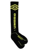 Men's Black Stretch Cotton Blend Socks Blackyellow Calze