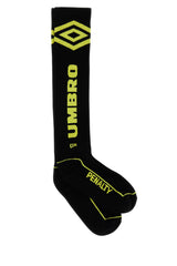 Men's Black Stretch Cotton Blend Socks Blackyellow Calze