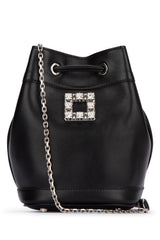 Women's Vivier Bucket Bag Black Calfskin Fgl