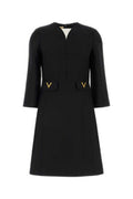 Women's Dress Black Virgin Wool Silk