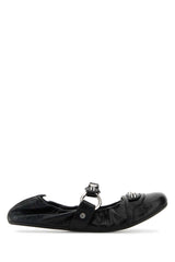 Women's City Flat Black Domesticated Lamb