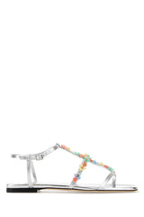 Women's Gwyn Daisy Sandal Silver Nappa Leather
