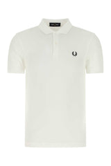 Men's White Piquet Polo Shirt 100 Cotton T-shirts And Polos