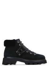 Women's Boot Black Suede Upper With