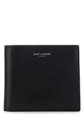 Men's Calf Leather Wallet Black Skin