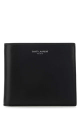 Men's Calf Leather Wallet Black Skin