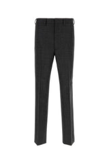 Men's Houndstooth Wool Trousers Gray
