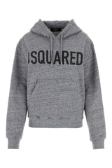 Women's Logo-Print Cotton Sweatshirt Gray Sweater
