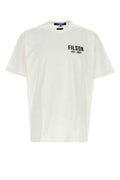 Men's White Cotton T-Shirt Whitexblack Exterior