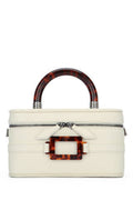 Women's Vivier Top Handle Bag White Leather