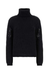 Women's Rollneck Sweater Charcoal Merino Wool