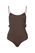 Women's Maillot Swimsuit Brown Polyamide Elastane Principal Swimwear