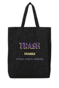 Men's Logo-Embroidered Denim Tote Black
