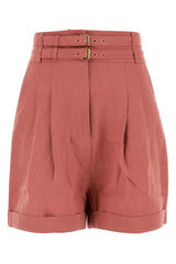 Women's Aqiva Bermudas Pink Organic Linen