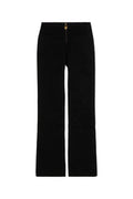 Women's High-Waist Cotton Trousers Black Outer