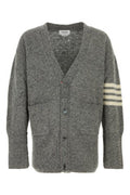 Men's Stitchexaggerated Cardigan Gray Wool