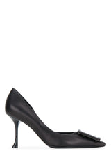 Women's Viv Ville Dorsay Dec 85 Pump Black Leather