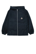 Boys' Logo-Patch Hooded Jacket Navy Base Cotton