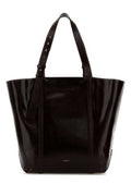Women's Shiny Tote Brown Cow Leather