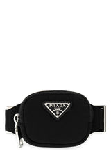 Men's Nylon Belt Bag Black Polyamide Riciclata Wallet