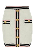 Women's Skirt White Polyamide Viscose Cotton